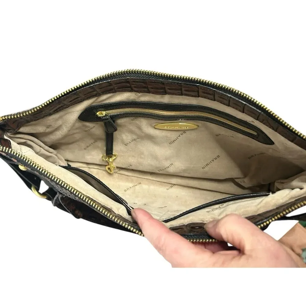 Brahmin Tuscan Louise Melbourne Croc Emb Pebble Leather - Handbag‎